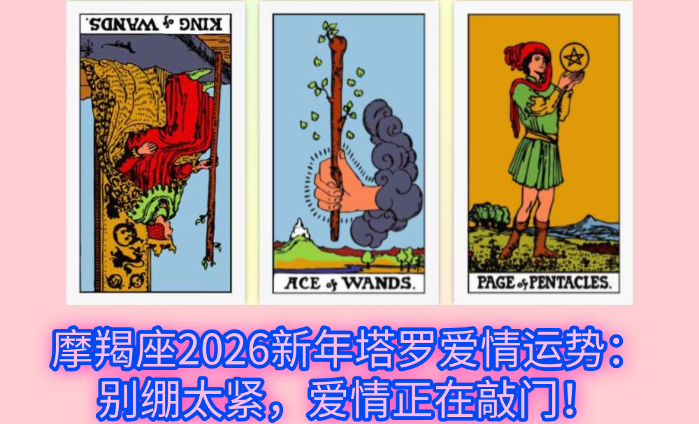 摩羯座2026新年塔罗爱情运势：别绷太紧，爱情正在敲门！