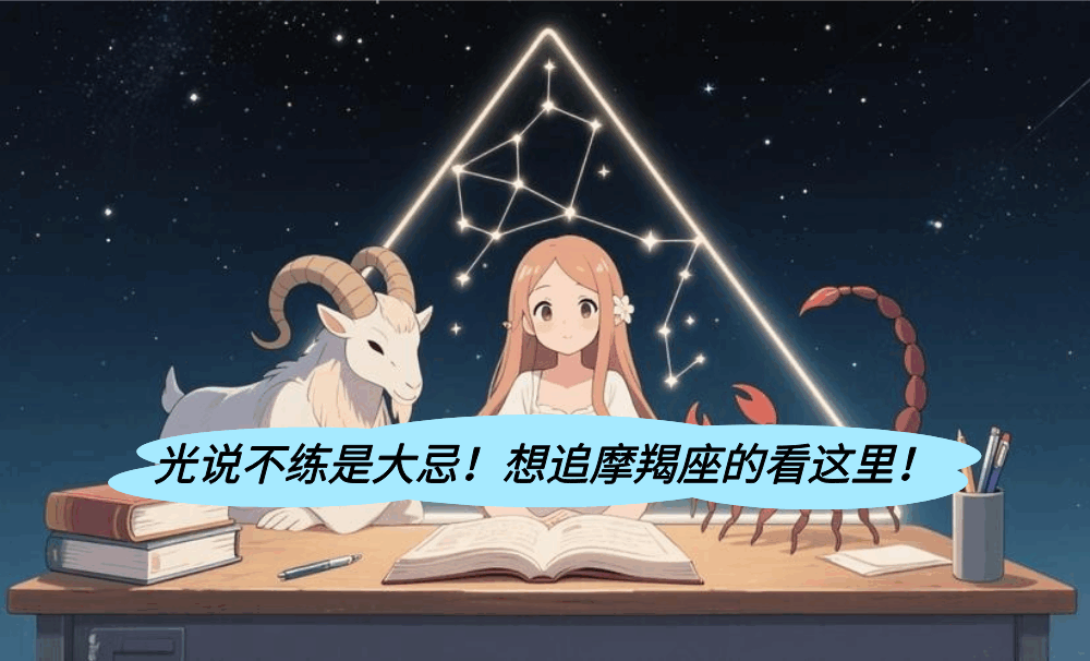 光说不练是大忌！想追摩羯座的看这里！