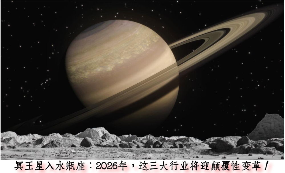冥王星入水瓶座：2026年，这三大行业将迎颠覆性变革！