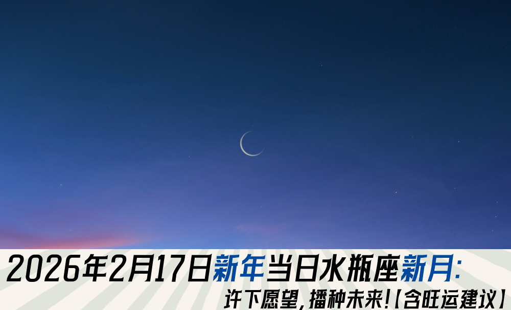2026年2月17日新年当日水瓶座新月：许下愿望，播种未来！【含旺运建议】