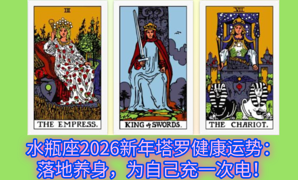 水瓶座2026新年塔罗健康运势：落地养身，为自己充一次电！