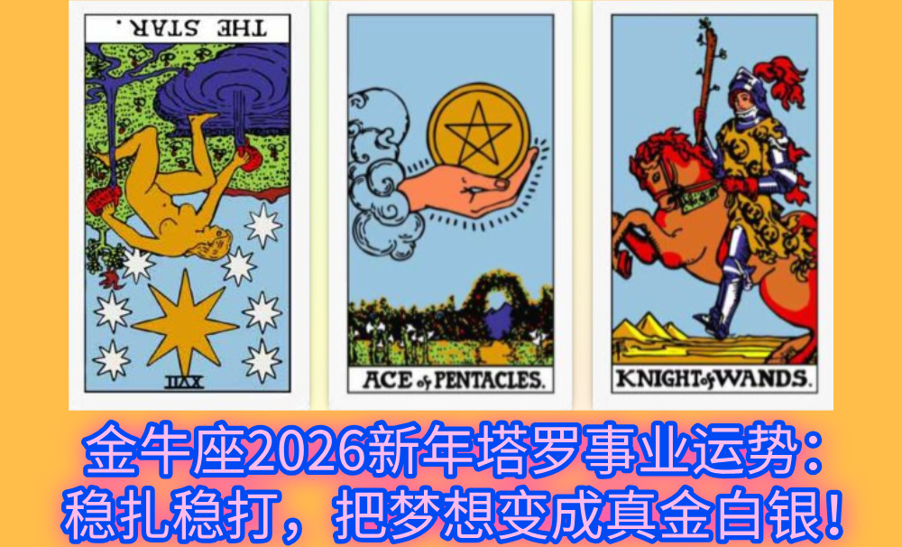 金牛座2026新年塔罗事业运势：稳扎稳打，把梦想变成真金白银！