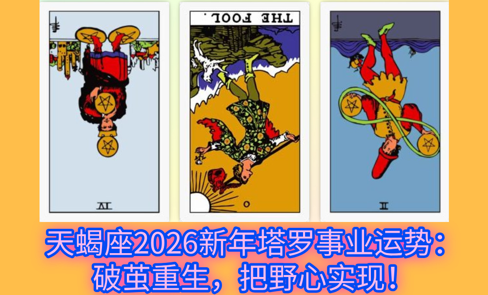 天蝎座2026新年塔罗事业运势：破茧重生，把野心实现！