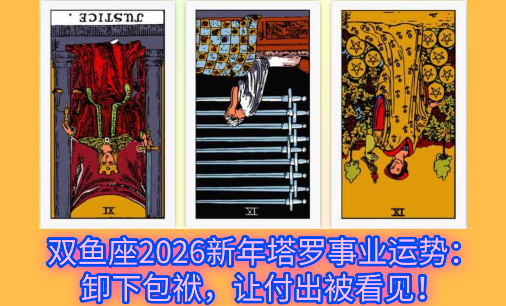 双鱼座2026新年塔罗事业运势：卸下包袱，让付出被看见！