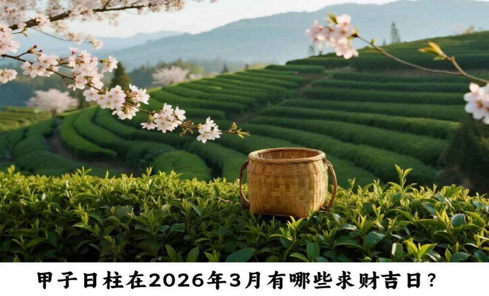 甲子日柱在2026年3月有哪些求财吉日？