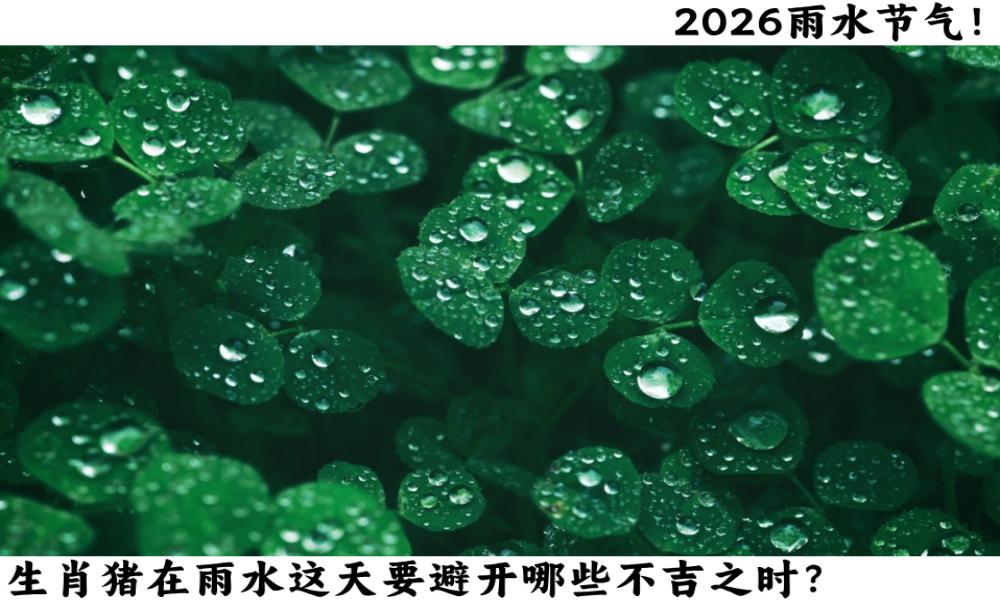 2026雨水节气!生肖猪在雨水这天要避开哪些不吉之时?