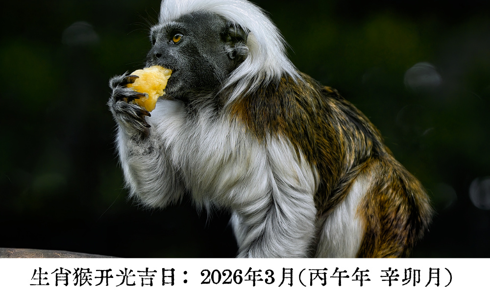 生肖猴开光吉日：2026年3月（丙午年辛卯月）