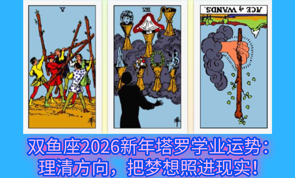 双鱼座2026新年塔罗学业运势：理清方向，把梦想照进现实！