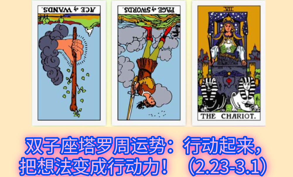 双子座塔罗周运势：行动起来，把想法变成行动力！（2.23-3.1）