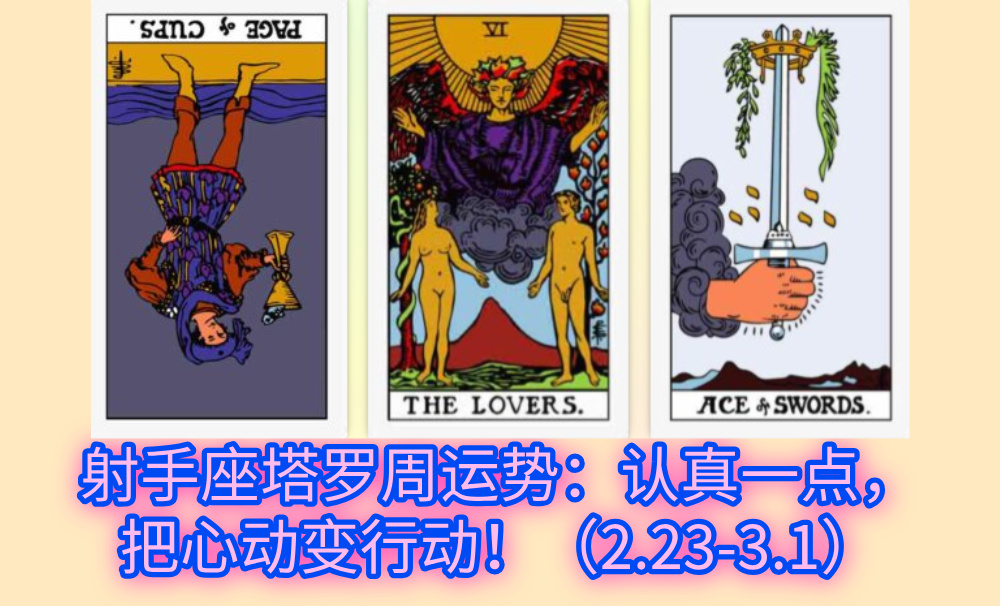 射手座塔罗周运势：认真一点，把心动变行动！（2.23-3.1）