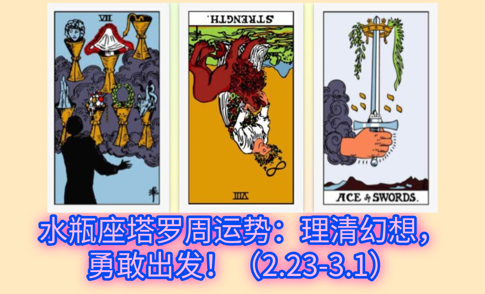 水瓶座塔罗周运势：理清幻想，勇敢出发！（2.23-3.1）