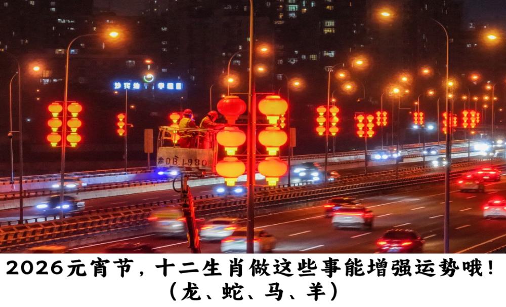 2026元宵节,十二生肖做这些事能增强运势哦!(龙、蛇、马、羊)
