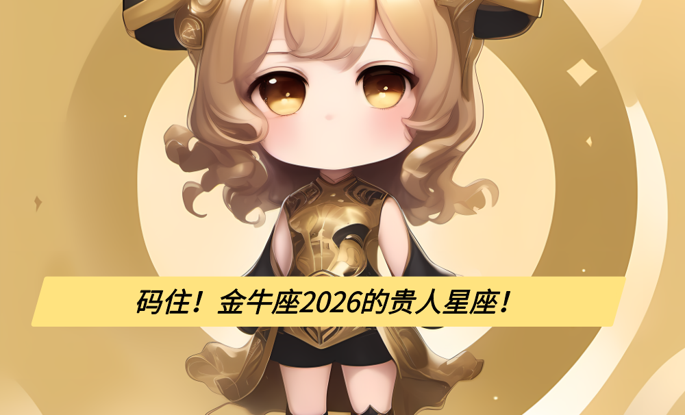 码住!金牛座2026的贵人星座!