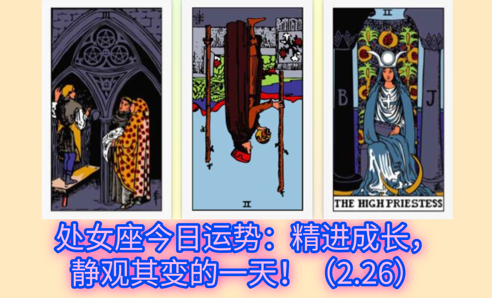 处女座今日运势：精进成长，静观其变的一天！（2.26）