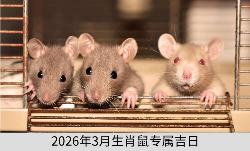 2026年3月生肖鼠专属黄道吉日
