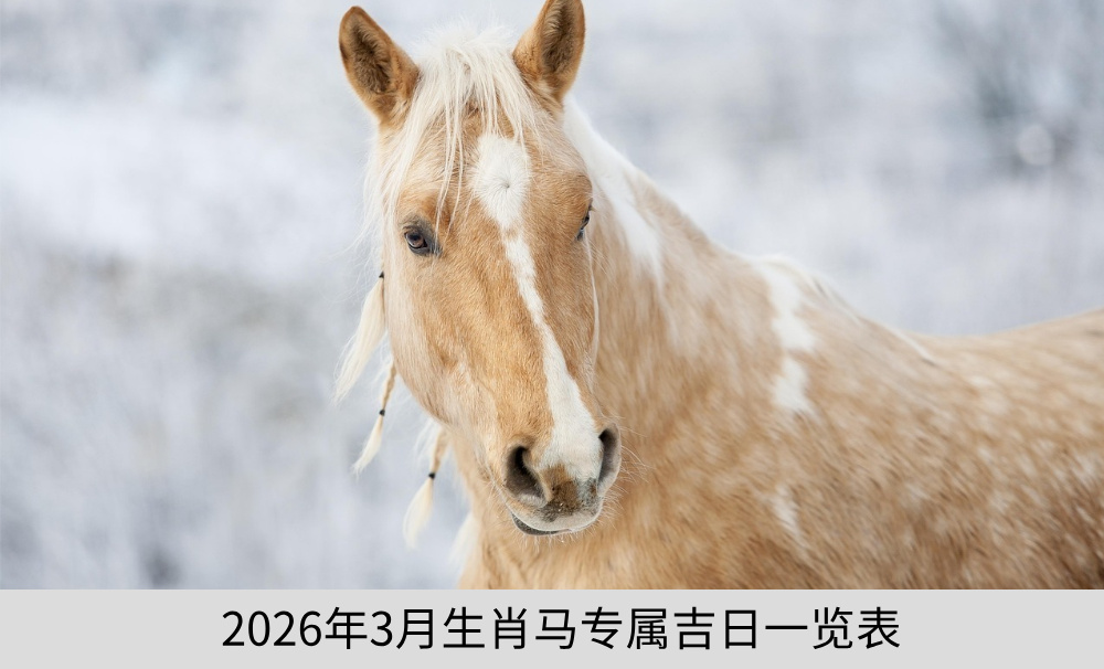 2026年3月生肖马专属吉日一览表