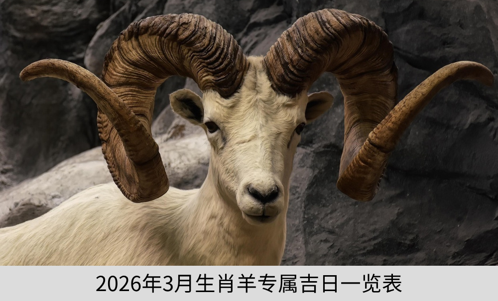 2026年3月生肖羊专属吉日一览表