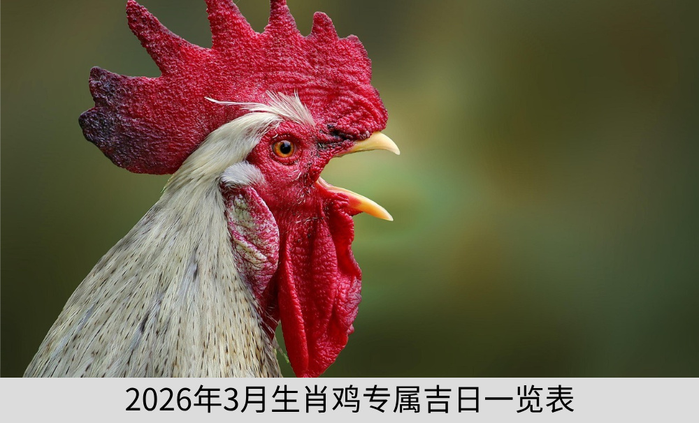 2026年3月生肖鸡专属吉日（丙午年辛卯月）