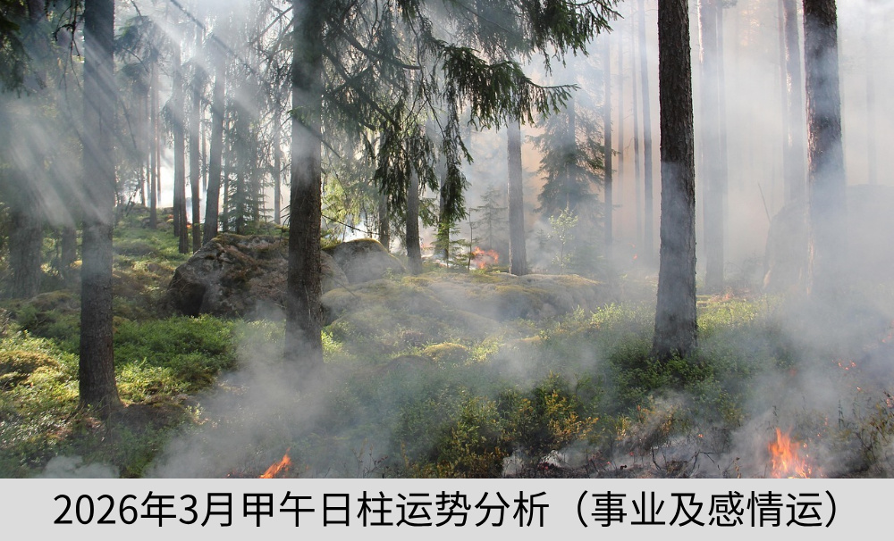 2026年3月甲午日柱运势分析（事业及感情运）