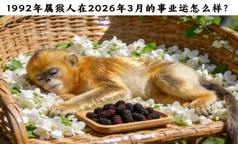 1992年属猴人在2026年3月的事业运怎么样？