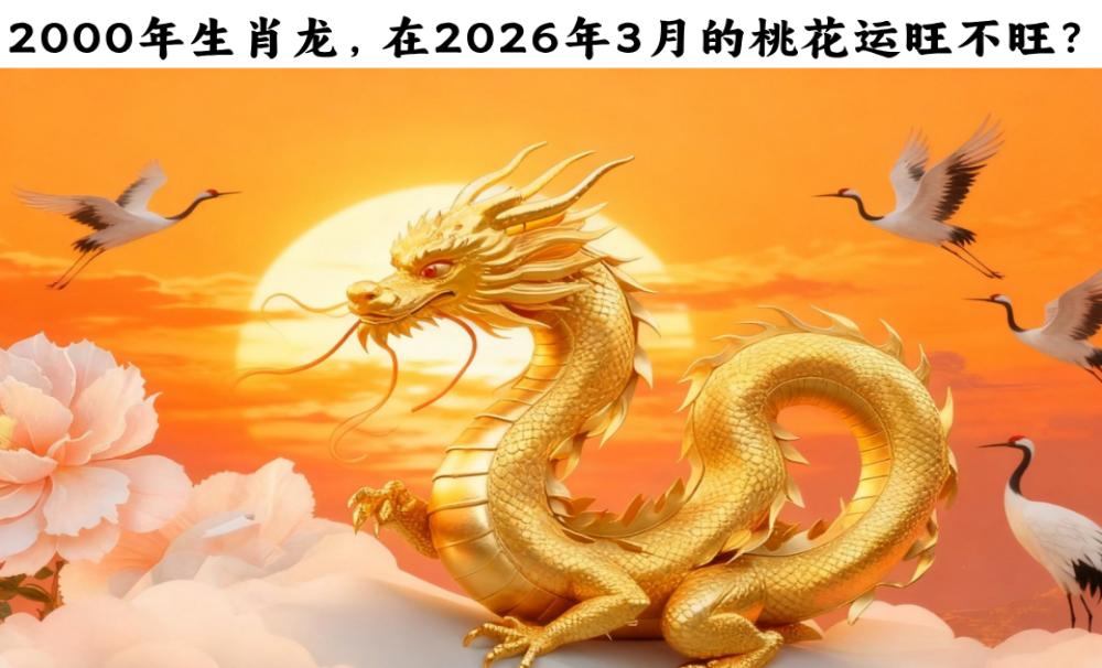 2000年生肖龙,在2026年3月的桃花运旺不旺?