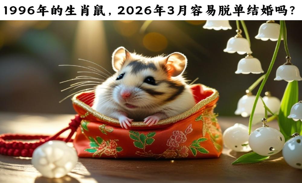 1996年的生肖鼠,2026年3月容易脱单结婚吗?
