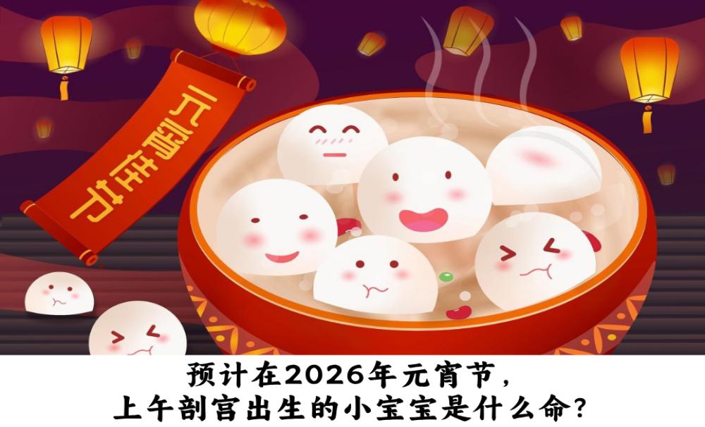 预计在2026年元宵节，上午剖宫出生的小宝宝是什么命？