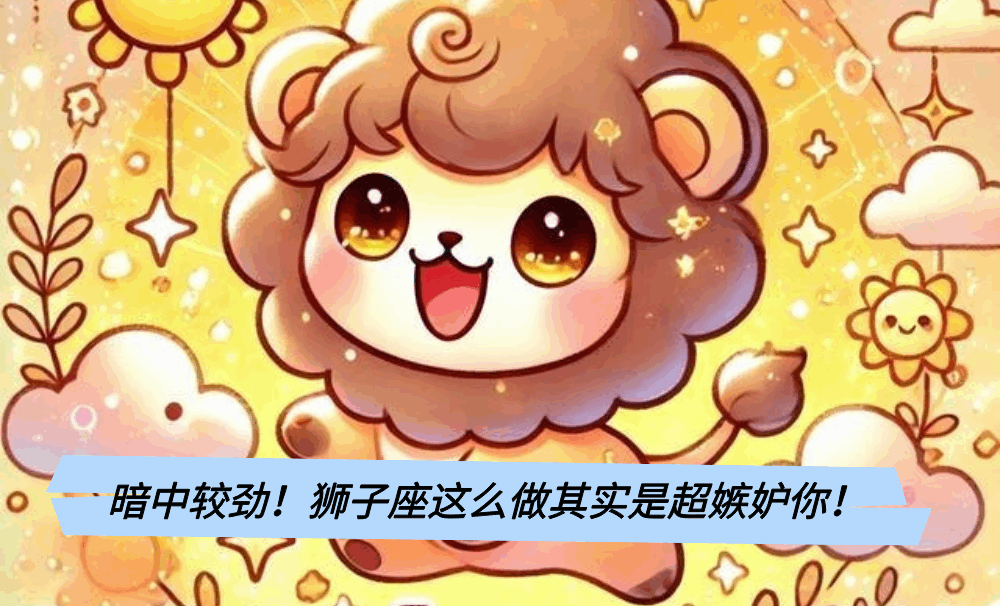 暗中较劲！狮子座这么做其实是超嫉妒你！