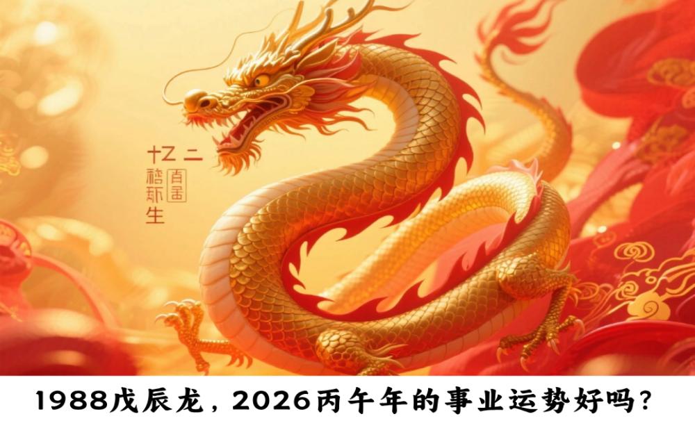 1988戊辰龙，2026丙午年的事业运势好吗？