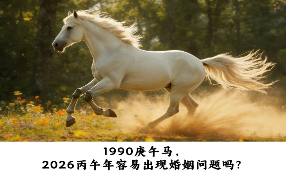 1990庚午马，2026丙午年容易出现婚姻问题吗？