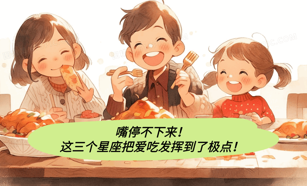 嘴停不下来！这三个星座把爱吃发挥到了极点！