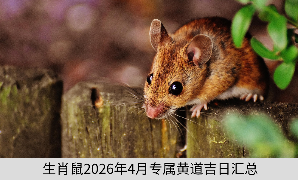 生肖鼠2026年4月专属黄道吉日汇总