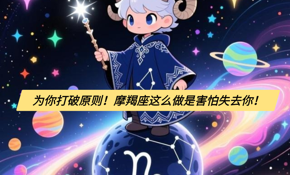为你打破原则！摩羯座这么做是害怕失去你！