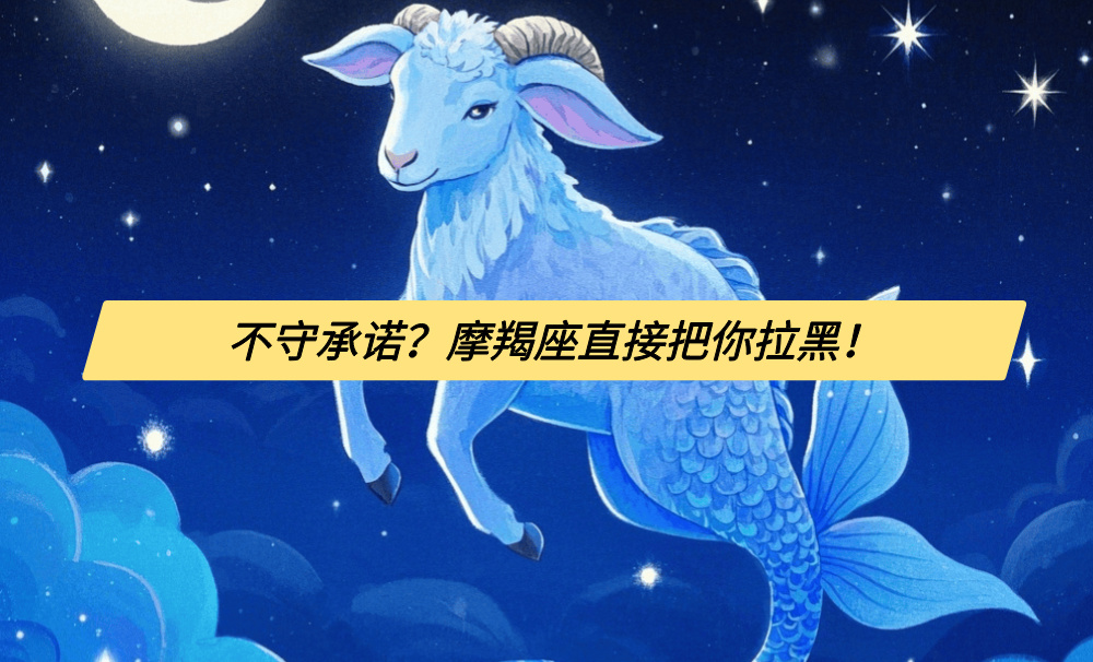 不守承诺？摩羯座直接把你拉黑！